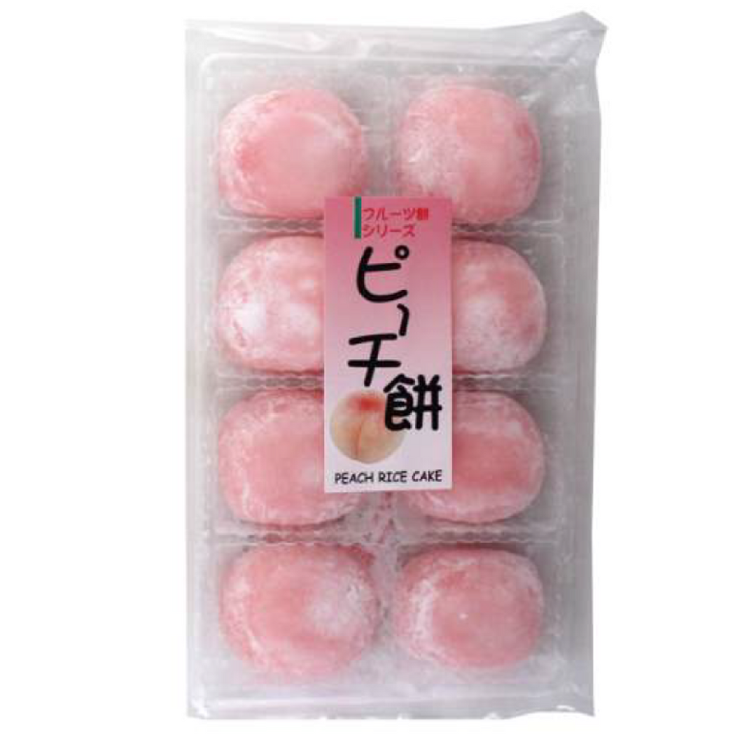 Peach Mochi (Miękkie Ciastko Ryżowe z Pastą Brzoskwiniową) 8 szt